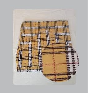 Nappe de table à carreaux – jaune