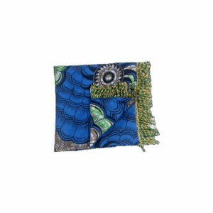 Pochette coussin bleu mauve