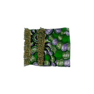 Pochette coussin vert mauve