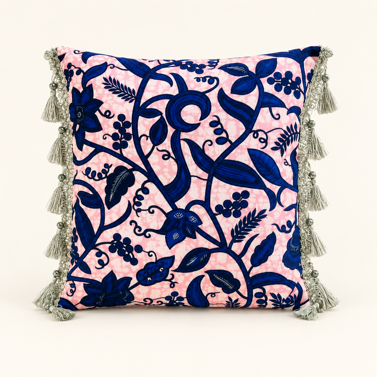 Pochette coussin ethnik bleu