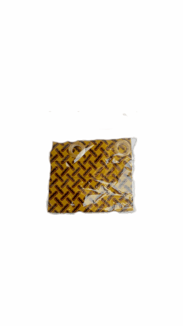 Rideau ethnik jaune à motifs