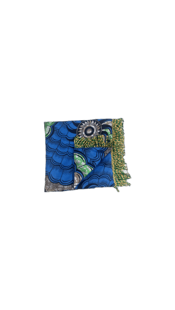 Pochette coussin bleu mauve